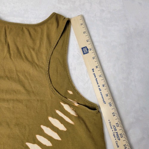 Camiseta sin mangas We The Free People oliva tie-dye blanqueador 100 % algodón talla S/P - Imagen 7 de 9