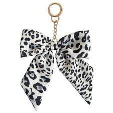 Leopard Print Bow Bag Charm for Purse Handbags Bag Accessories Charms PU Key ...