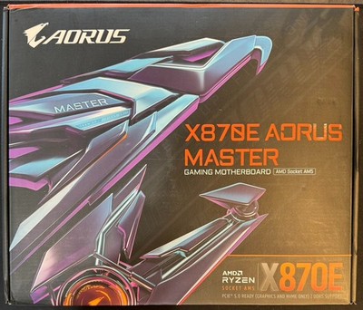Gigabyte X870E AORUS Master Gaming Motherboard AMD Ryzen Socket AM5 DDR5 ATX 