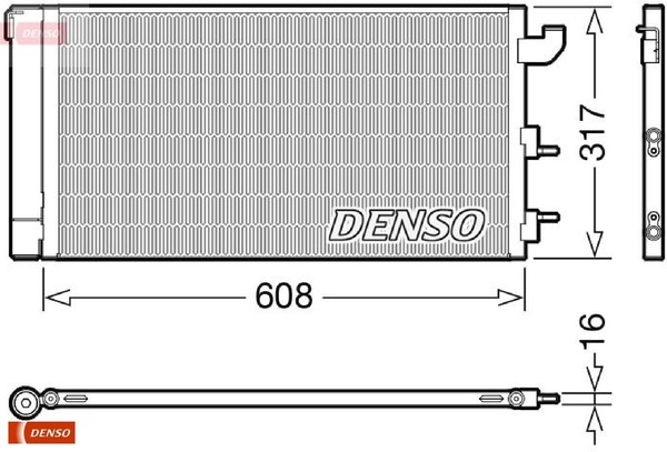 Denso DCN09144 Kondensator FüR Klimaanlage Kondensator Klimaanlage FüR Fiat-image