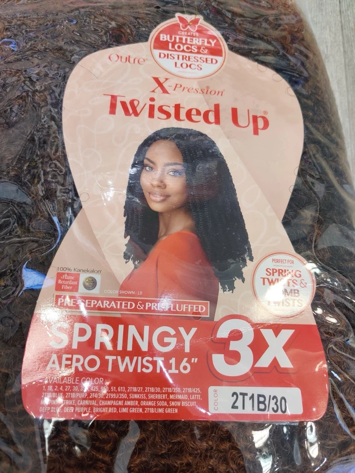 Outre 合成编织头发 X-PRESSION 弹簧 AFRO TWIST 16 — 第 3/4 张图片