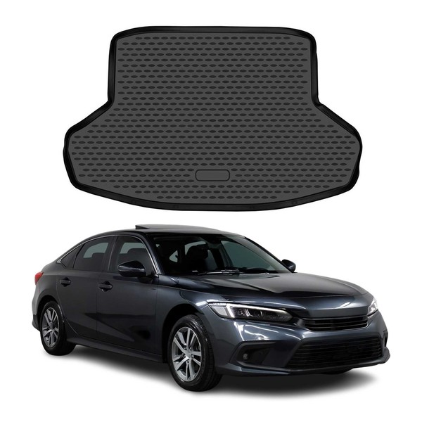Kofferraummatte Laderaumwanne FüR Honda Civic Mk11 Limo 2022-2026 TPE Schwarz-image