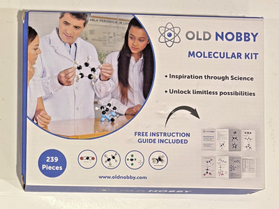 Old Nobby Organic Chemistry Molecular Model Kit 239 Pieces NEW Sealed w/ Guide