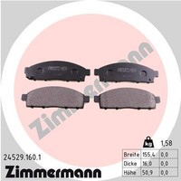 Bremsbelagsatz Scheibenbremse Zimmermann 24529.160.1 FüR Mitsubishi Fiat Triton