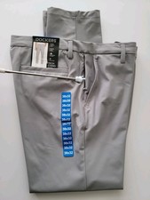 NEW Dockers Slim Fit Tech Chino Pants 38 x 32 Performance Stretch GRAY Comfort