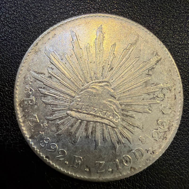 1892 Ho FG 8 Reales Mexico H20071