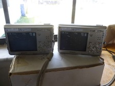 Lot of 2 Sony Cyber-shot DSC-T1 Digital Camera - Black Screen Photos - READ