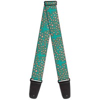 Guitar Strap - Cross Repeat Leopard Turquoise/Pink (Us Import) Acc Neu