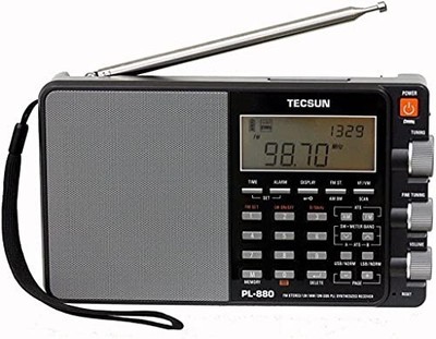 TECSUN PL-880 FM/LW/MW/SW SSB PLL Kurzwellenradio mit 3050 Sender JDMPS
