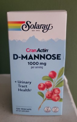  Solaray D-Mannose, 120 Caps,  CranActin Cranberry Extract 1000mg 5/2028