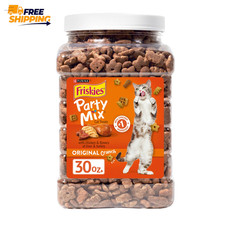 Purina Party Mix Cat Treats, Original Crunch Snacks, 30 Oz. Canister