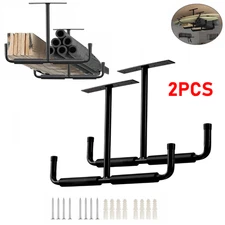 2 Pack Overhead Garage Storage Hooks Hooks, 17" Heavy Duty Ceiling Mount Hangers