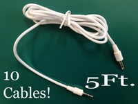 10) 3.5mm Male Aux Sound Stereo Cords 5 Feet Mp3 Tablet Smartphone Car Cables Wt on sale 10) 3.5mm Male Aux Sound Stereo Cords 5 Feet Mp3 Tablet Smartphone Car Cables Wt on sale