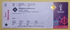 Match 26 Belgium Morocco 2022 FIFA World Cup Ticket Stub (Mint)