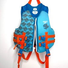 Speedo Ski Wake Boarding Vest Floating Aid Type III PFD Kid 30-50 lbs Blue