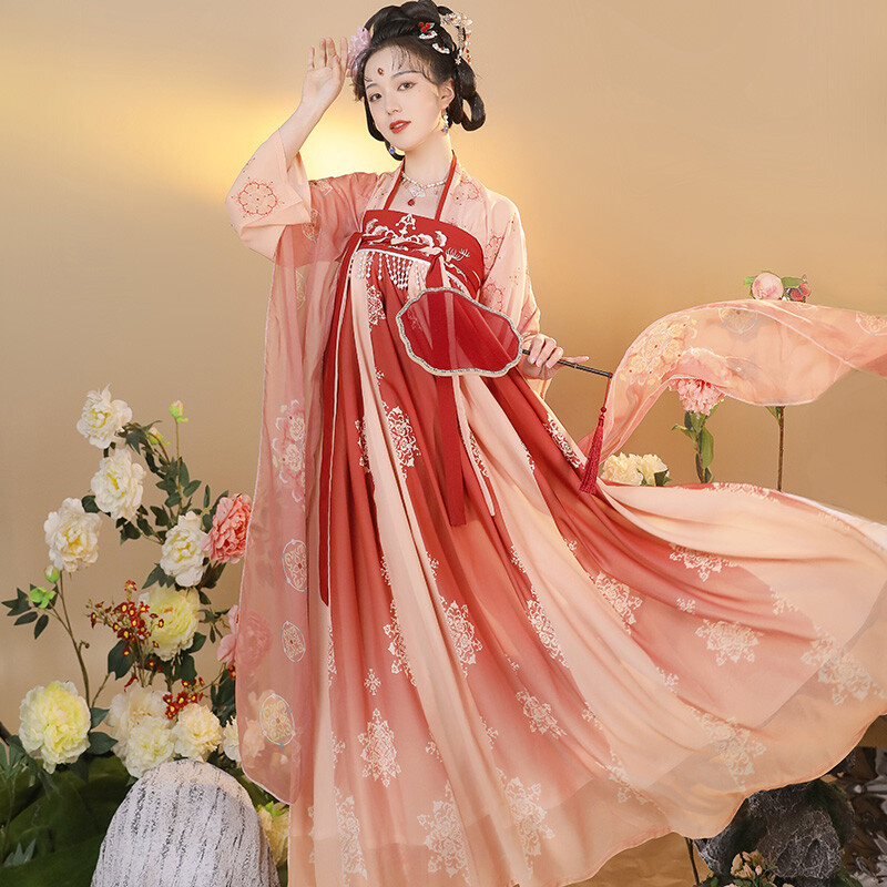 Lady Hanfu Suit Maxi Dress Ancient Chinese Traditional Lady Hanfu Suit Maxi Dress Ancient Chinese Traditional