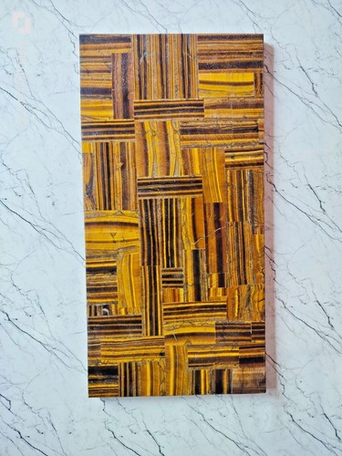 Yellow Tiger Eye Coffee Table, Tiger Eye Centre Table, Dining Table, Home Decor. - Picture 3 of 8