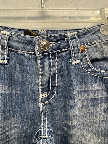 True Religion Womens Joey World Tour Blue Denim Jeans Size 28 Distressed Style - Picture 2 of 12
