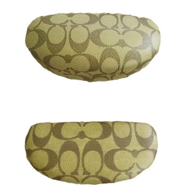 Coach Signature Monogram Brown Hard Clamshell Sunglasses Eyeglasses Case