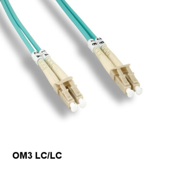 [10pc] Kentek 5m OM3 LC to LC 10Gb Multi-Mode Fiber Optic Cable 50/125 Duplex