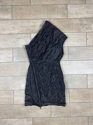 All Saints Womens One Shoulder Italian Cloth Mini Dress Black /Gray Size US6 | eBay All Saints Womens One Shoulder Italian Cloth Mini Dress Black /Gray Size US6 | eBay
