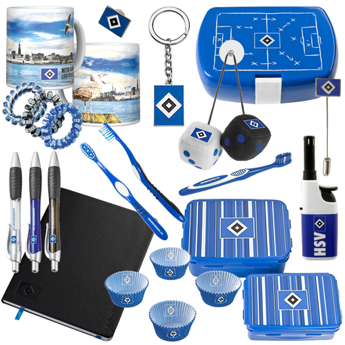HSV Tasse „Matt“ – 0,3 L, Keramik, Blau-weiß-schwarz – Spülmaschinenfest