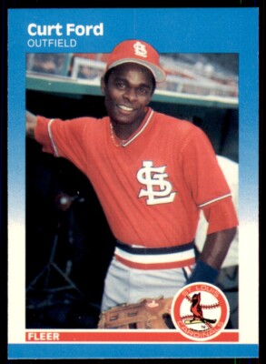 1987 Fleer Glossy Curt Ford . St. Louis Cardinals #294
