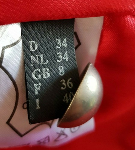 Ladies IMPERO Red Lamb Leather Red Jacket Size UK 8 issue faded - Picture 10 of 12