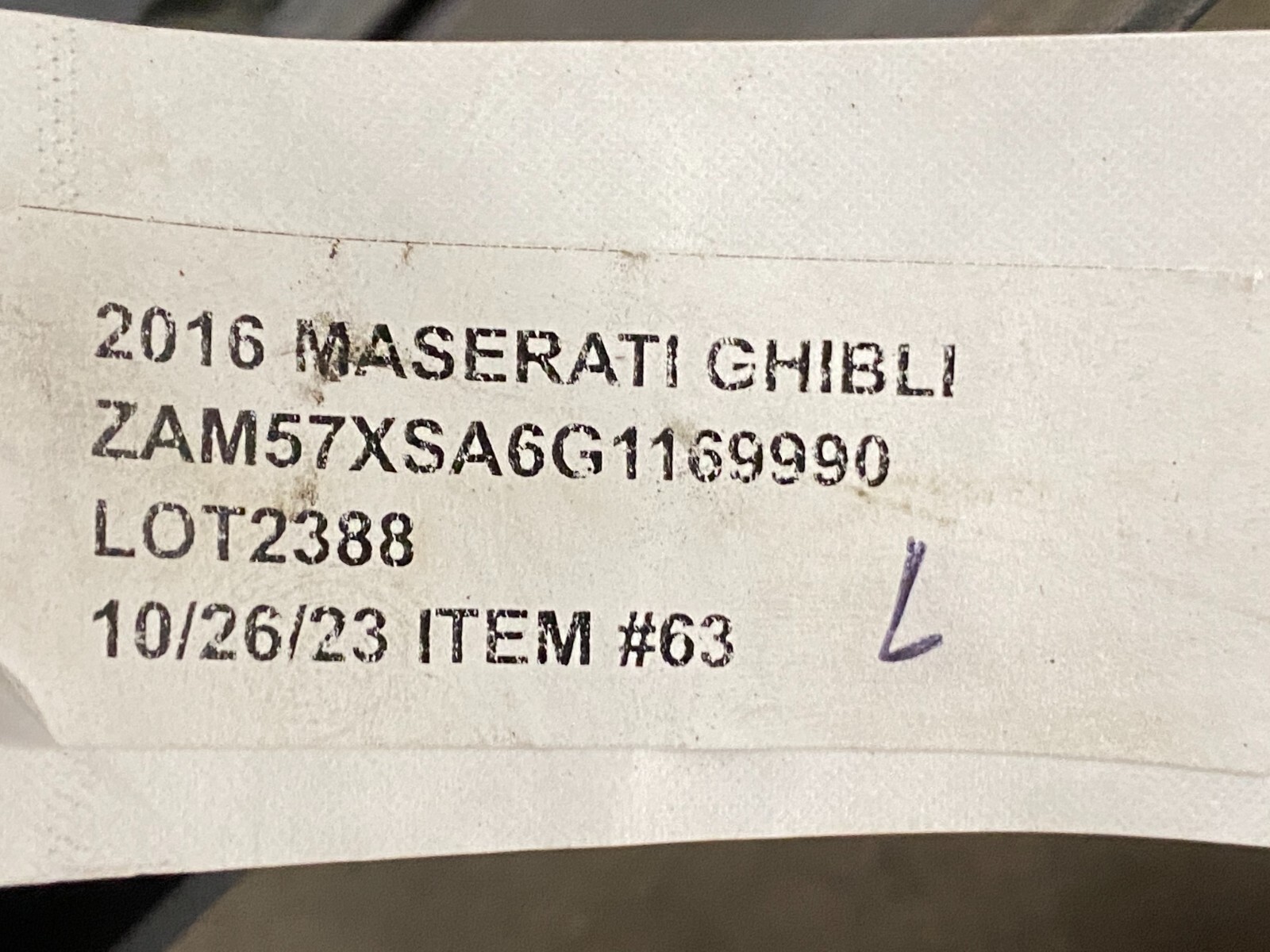 ⭐2014-2017 MASERATI GHIBLI LEFT DRIVERS ROCKER MOLDING SIDE SKIRT OEM LOT2388