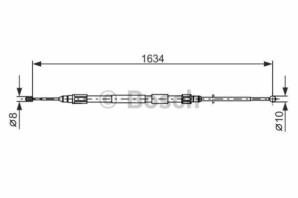 Bosch Handbremsseil Rechts FüR BMW X3 (E83)-image