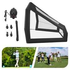 800w 110v Inflatable Golf Practice Swing Simulator Net Cage Plus Blower Black
