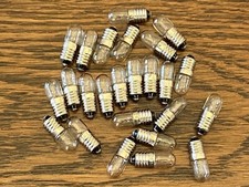 25 New 46 Incandescent Screw Base Lamp Light Bulbs 6v 6.3v .25A E10 Qty 