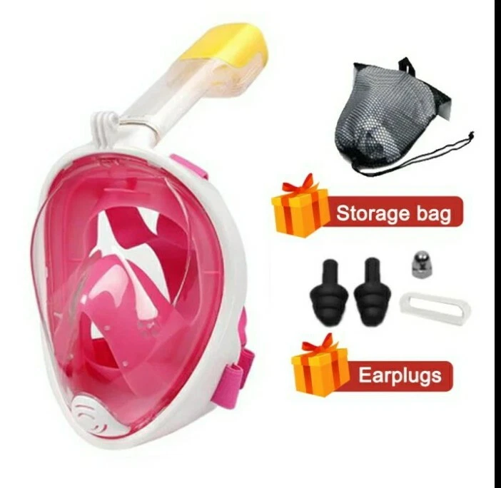 Masque de plongée snorkelling masque intégral anti buée lunettes tuba 4 couleur - Photo 3/4