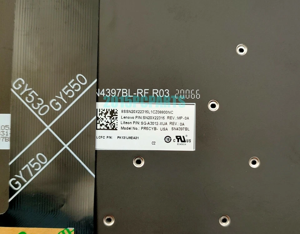 Nuevo Teclado Lenovo Ideapad Gaming 3-15ARH05 3-15IMH05 EE. UU. Retroiluminado AZUL Chracters Foto 4 de 4