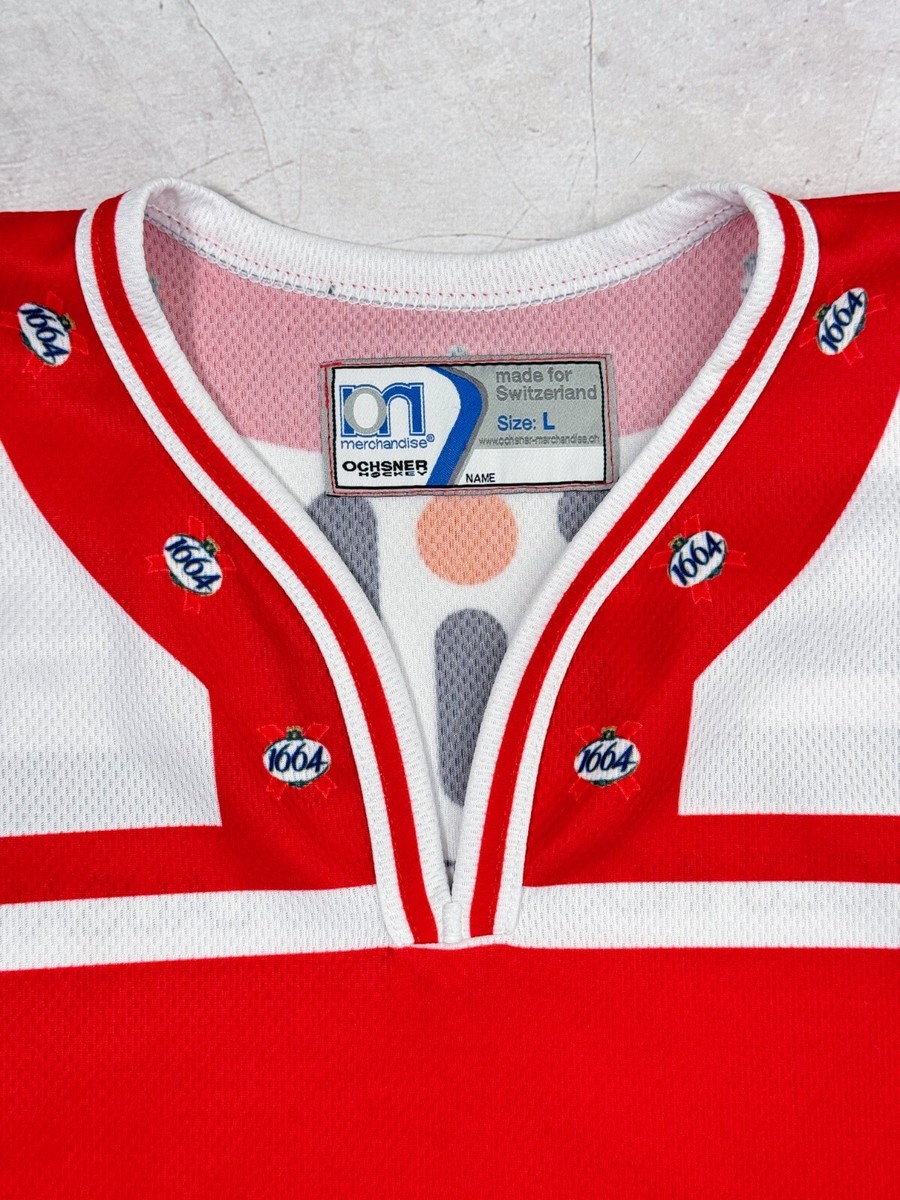 Maillot de hockey personnalisé suisse avec nom et numéro