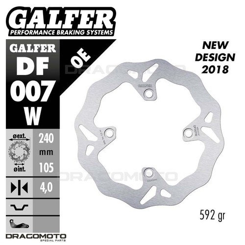 Disque De Frein Arrière Galfer WAVEFIX GROOVED 220x4 Pour Sherco 250 SE FORK WP/KYB 2013-2014