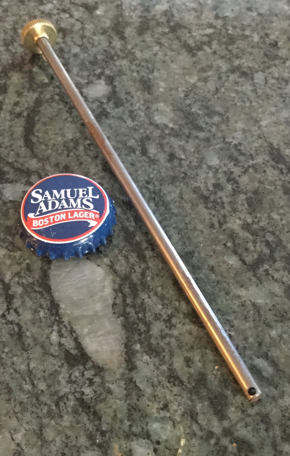 vintage original neon or pam add clock set rod knurled stem 6 inches x ...