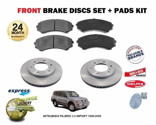 FOR MITSUBISHI PAJERO 3.2 IMPORT 19992006 FRONT BRAKE DISCS SET + DISC