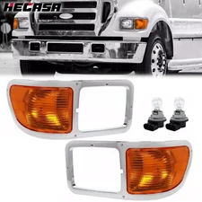 Fit 2000-2015 Ford F650 F750 F-650 -F750 Headlights Bezel Corner Light Pair