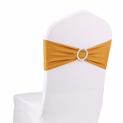 100 STCK. SPANDEX STUHLBAND MIT SCHNALLE FÜR STUHLÜBERZUG Hochzeit Dekor Party