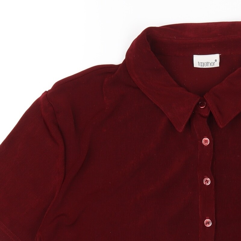 Together Womens Red Polyester Basic Polo Size 16 … - image 6