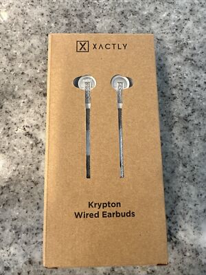 NIB XACTLY XA04-SBL Krypton Wired Earbuds - White. New in Box. FREE SHIPPING
