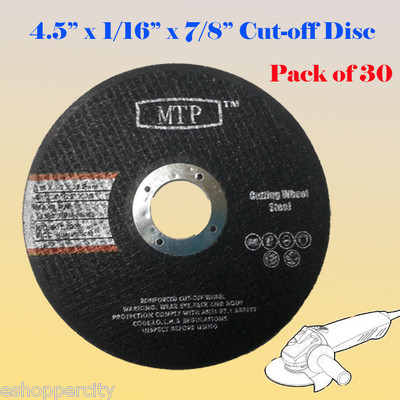 30x 4.5'' x 1/16'' x 7/8'' 1.6mm Metal Steel Cutting Cutoff Wheel Cut Off Grinder 