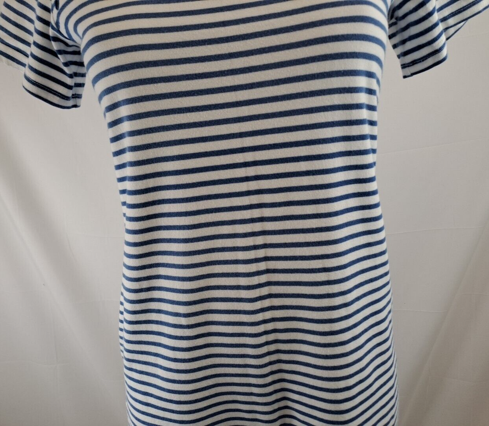 Joules Blue White Cotton Striped Riveria Shift Dress Size 10 UK eBay