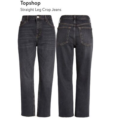Topshop straight leg jeans cropped