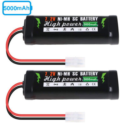 2 Stücke 7,2 V 5000mAh Ni-MH-Akku mit TAMIYA-Stecker für Auto-RC-Akku-Werkzeuge
