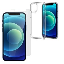 TRANSPARENT CASE TEMPERED GLASS FILM FOR APPLE IPHONE 12 PRO 6.1" TPU
