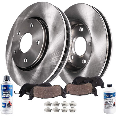 R1 Concepts Front Brakes and Rotors Kit |Front Brake Pads| Brake Rotors and Pads| Ceramic Brake Pads and Rotors |Hardware Kit |fits 2004-2012 Subaru Baja, Forester, Impreza, Legacy, Outback