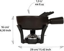 Set Fonduta 11 Pezzi Home Duck - Casseruola Antiaderente Con Forchettine - Foto 12