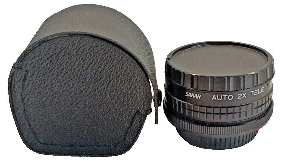 SAKAR 2X TELE CONVERTIDOR PARA CANON FD con tapa y estuche Foto 3 de 4